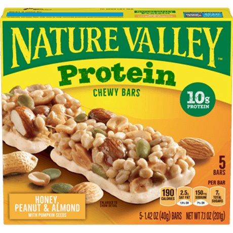 Honey Peanut Almond Protein Chewy Bars